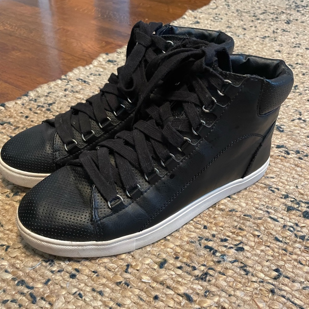 Steve Madden high top leather sneakers